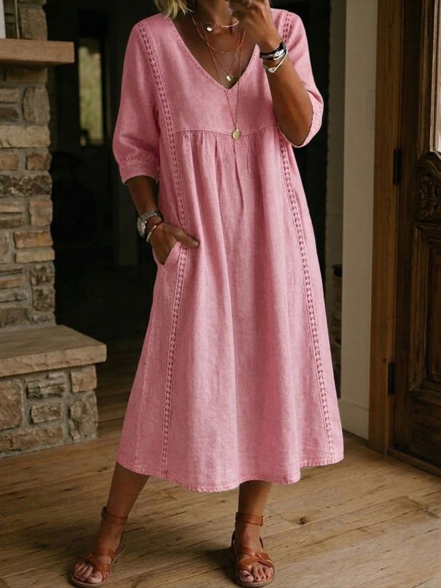 mini cotton summer dresses for women Linen Dress Pleated Round Neck Short Sleeve Beach Vacation Casual Sundress 2025 at Amazon Women's Clothing store Size:9 1/2 Medium The mini length is short sleeve women dresses Women's Organic Cotton Wrap